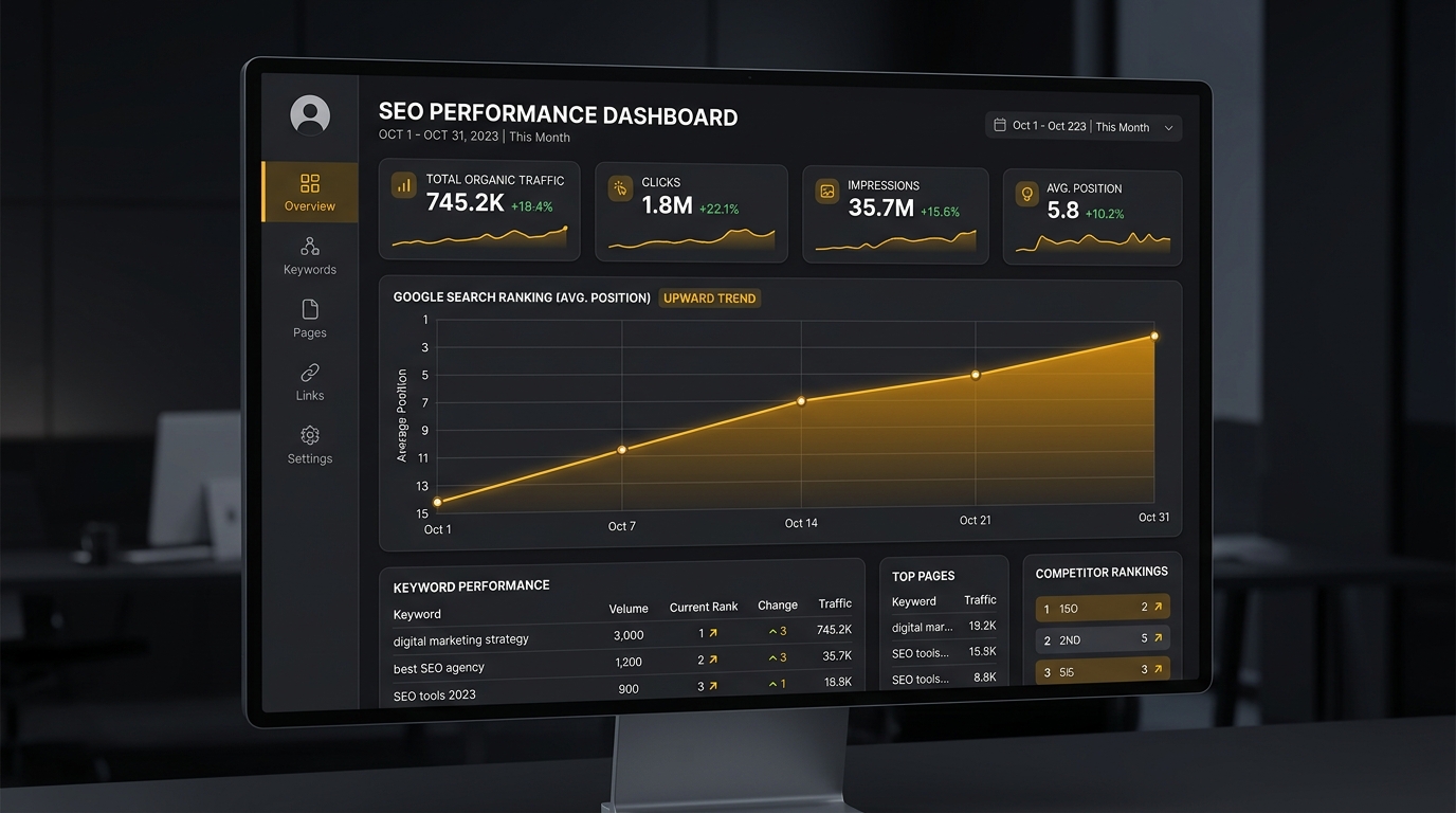 Dashboard SEO PeakVisibilité
